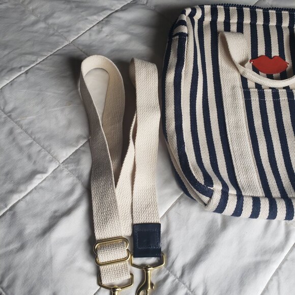 Clare V Mariner Backpack with red lips - Picture 6 of 7